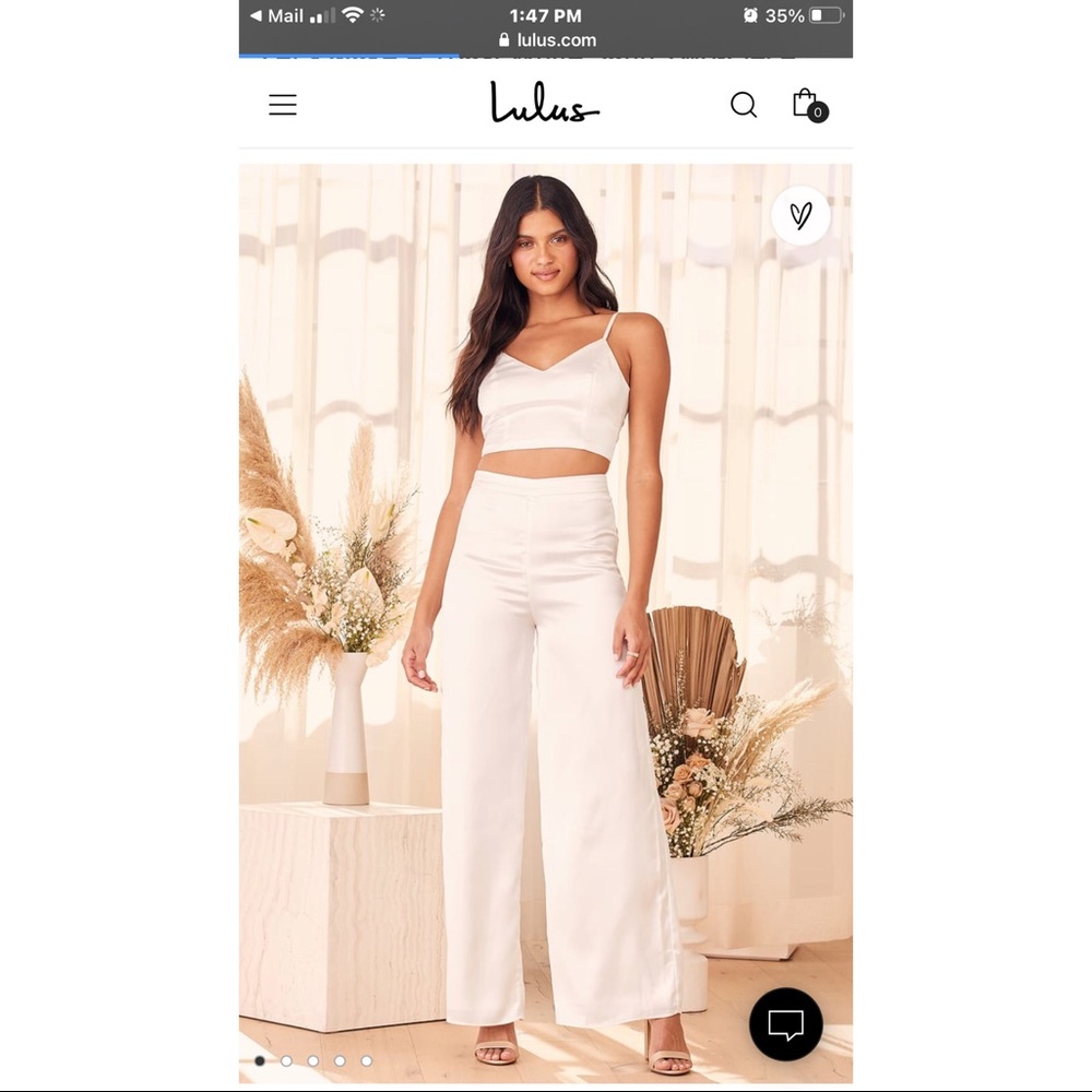 Lulu's White Flare Pants